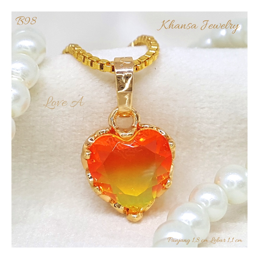 PGX Liontin Kalung Xuping Wanita Perhiasan Lapis Emas Aksesoris Fashion - I217