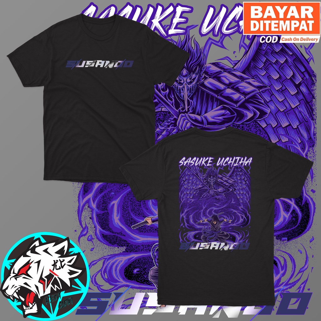 KAOS BAJU SASUKE UCHIHA X SUSANOO BIG SIZE JUMBO KAOS ANIME PRIA WANITA