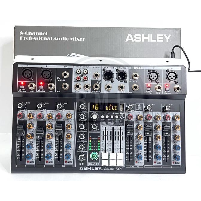 Mixer Audio Ashley EXPERT804/EXPERT 804 8CH USB-BLUETOOTH-SOUNDCARD