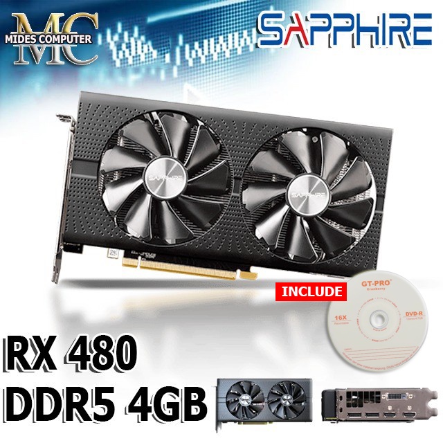 VGA AMD RADEON RX 480 4GB 256 BIT DDR5 GAMING