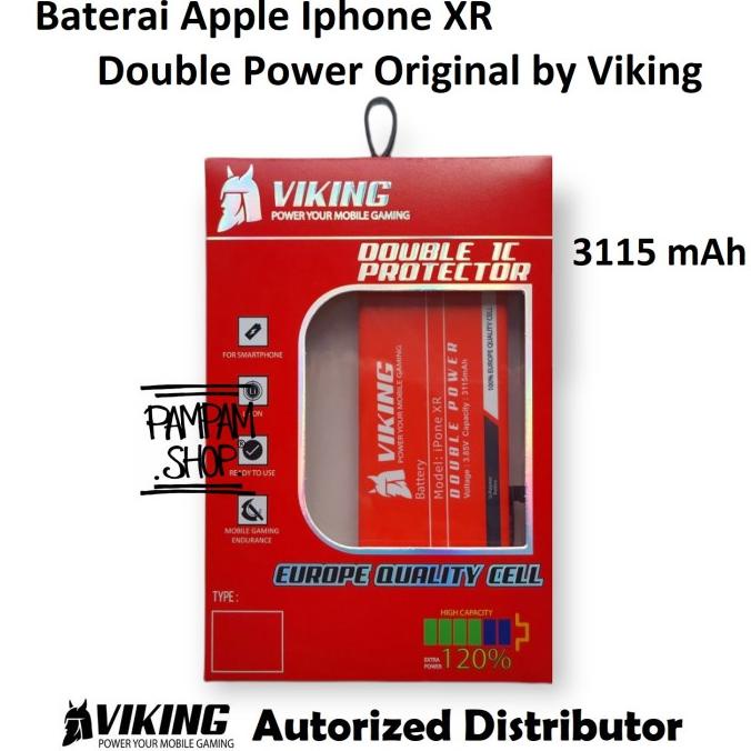 Baterai VIKING Double Power Original Apple Iphone XR Ori Batre Batrai