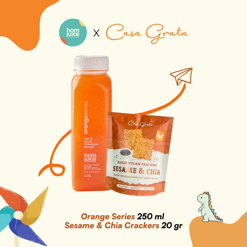 

HOMJUICE X CASA GRATA (Orange Series + Sesame Chia Crackers)