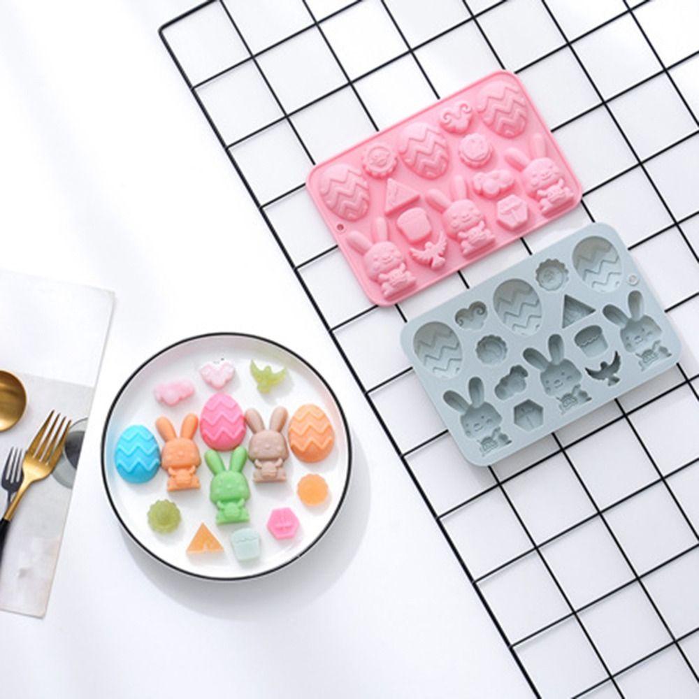 Cetakan Silikon PREVA Easter DIY Soap Mould Baking Pan 14rongga