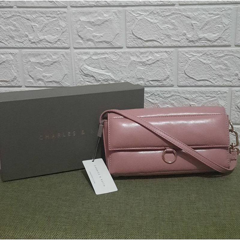 Charles and Keith Mini Quilted Pouch Preloved Original