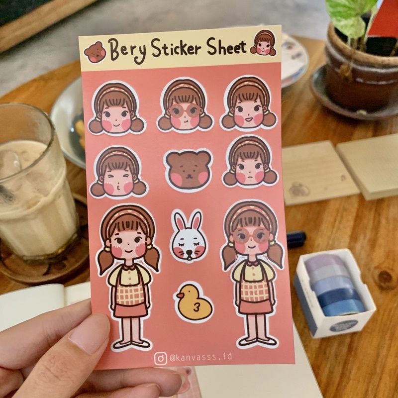 

BERY STICKER SHEET/sticker lucu/stiker jurnal