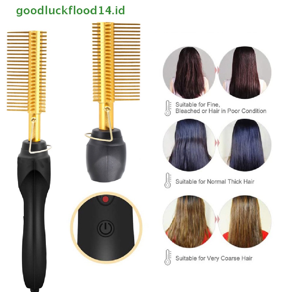 [GOOGFOUR] Hot Heag Comb Hair Curler Comb Catokan Rambut Setrika Sikat Pelurus [TOP]