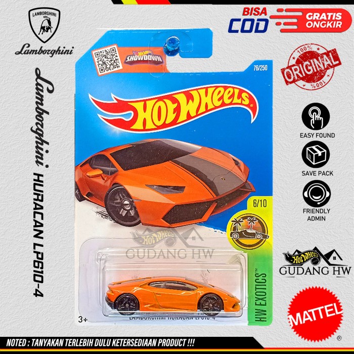 Hot Wheels Lamborghini HURACAN LP orange
