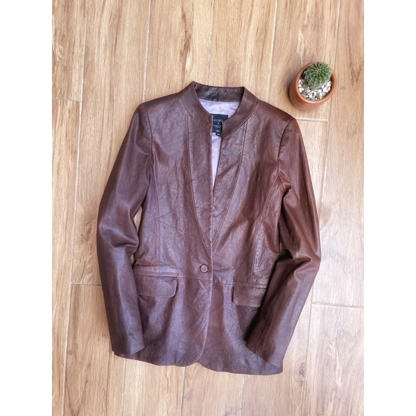 Jas kulit blazer kulit asli cewek second pl bekas preloved
