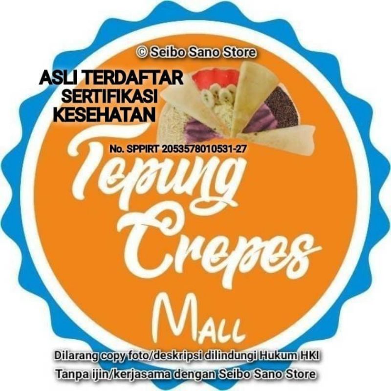 

Asli Tepung Crepes Mall terdaftar Sertifikasi Kesehatan. Hati2 produk tiruan tidak terdaftar