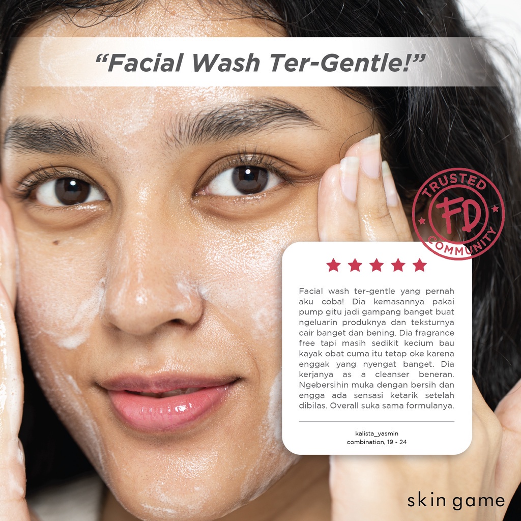 Skin Game Kind Facial Wash 120 ml - Sabun Wajah Gel Menghidrasi Kulit SkinGame