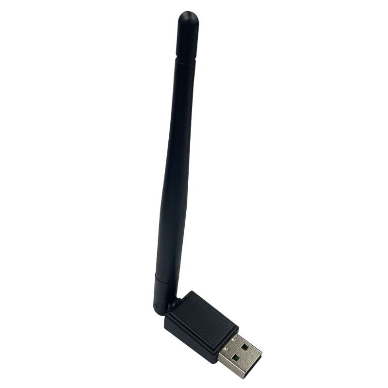 Taffware WiFi Dongle Untuk Set Top Box USB Adapter 802.11N 150Mbps 3dBi MT7601 Chipset with Antena - Black