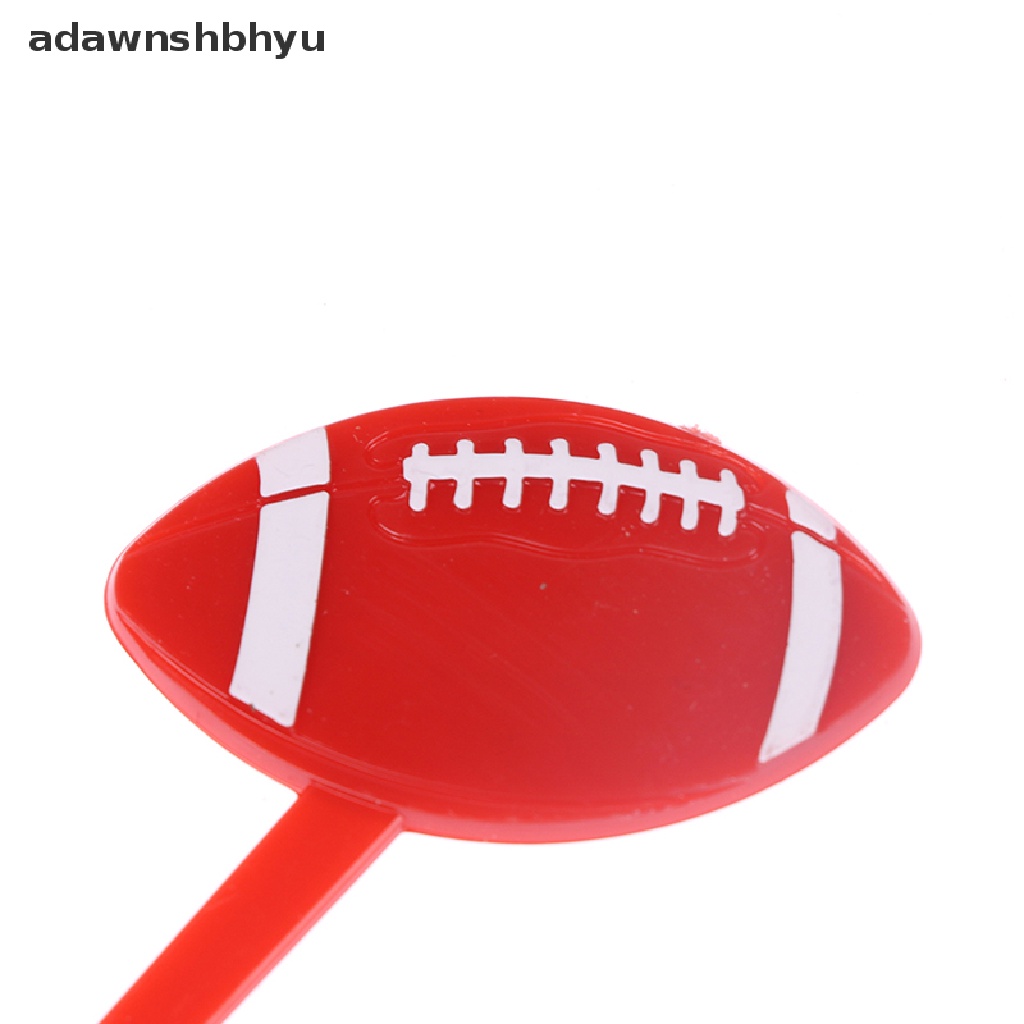 Adawnshbhyu 10 Pcs Lucu Football Food Picks Anak Kue Dessert Garpu Buah Party Decor ID
