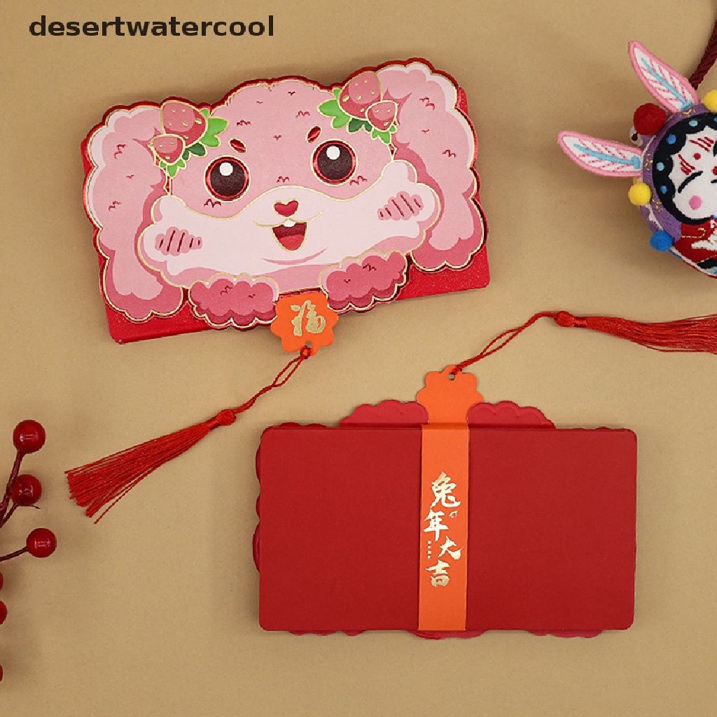 Deid Maskot Imlek Zodiak Kartun Kelinci Merah Packet 3D Lipat Amplop Merah2023Musim Semi Festival Hongbao Dekorasi Pesta Ulang Tahun Martijn