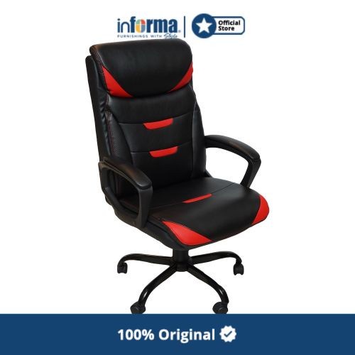 Kursi Informa - Uggo Kursi Gaming Sandaran Tinggi - Hitam/Merah
