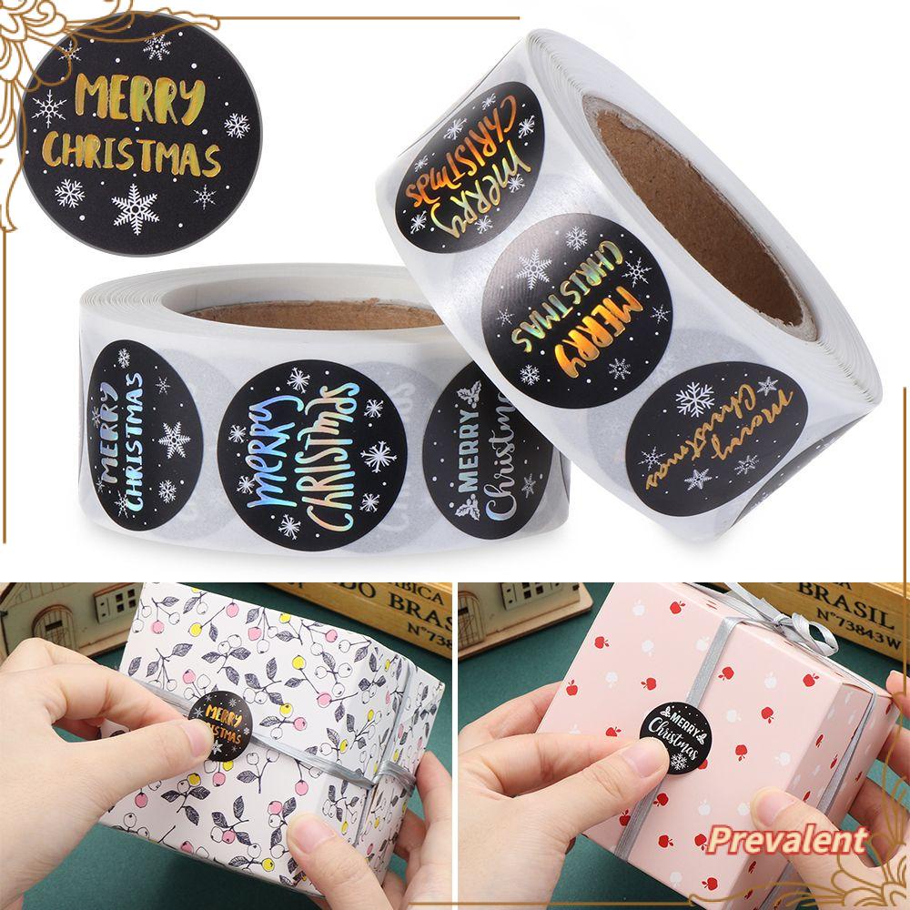 Preva 500 Pcs Natal Stiker Nikmat Pernikahan Perlengkapan Pesta Baking Hiasan Festival Dekorasi Penyegelan Craft Merry Christmas