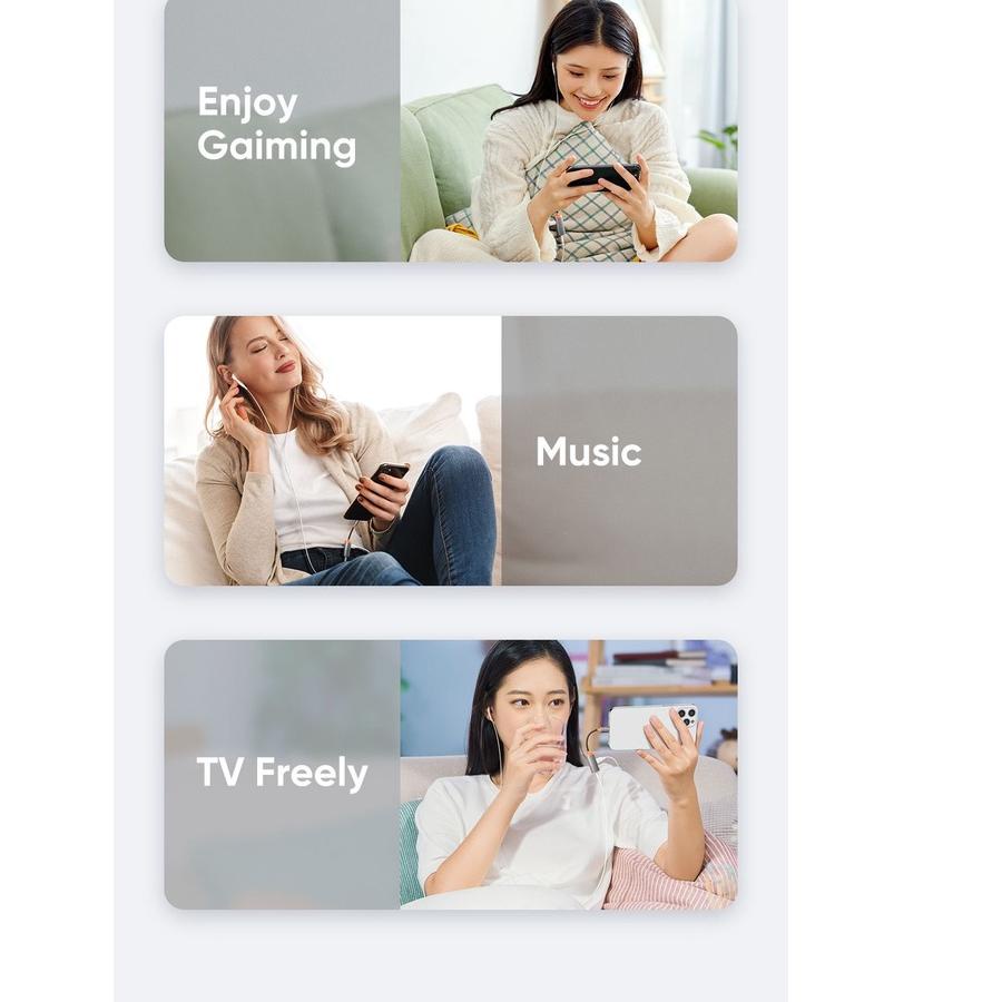 11.11✔️MCDODO Converter Splitter Untuk iPhone 8 X Xr Xs 11 12 13 14 Lightning Ke Jack 3.5mm + Lightn