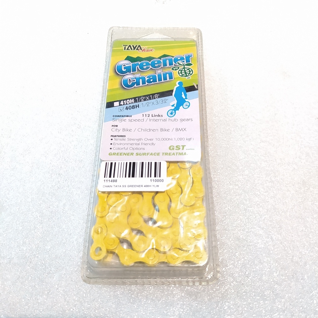 Rantai Taya SS Greener Chain Single Speed Yellow Original