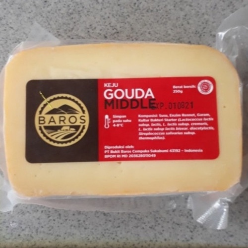 

baros gouda middle medium cheese 250gr