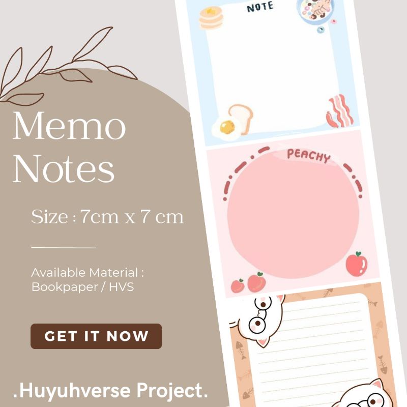 

Sticky Note Mini Memo Daily Cute Decor Planner Jurnal Lucu