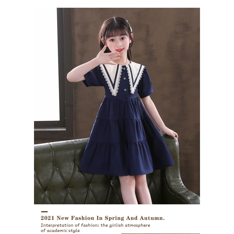 Dress Anak Perempuan Teen EMMA Baju Gaun Remaja Perempuan dengan kerah Import