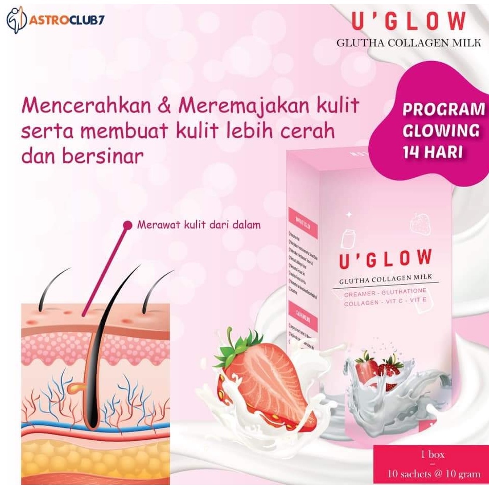 Susu Kecantikan Glutha Collagen Milk U Glow Meremajakan & Mencerahkan Kulit