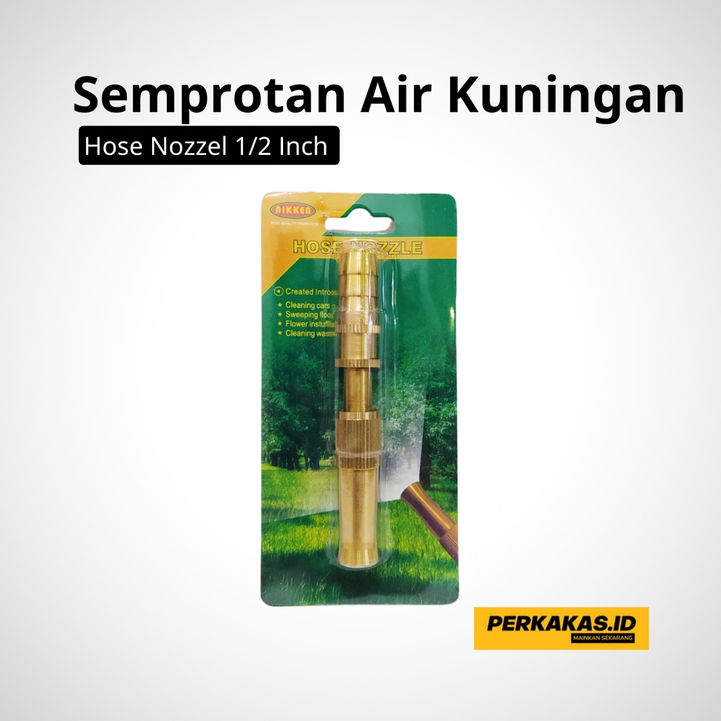 Semprotan Cuci Motor Lurus Kuningan Ukuran 1/2 Inch NIKKEN
