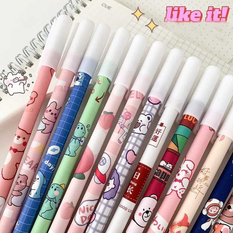 [ITROLSP ]  1 Lusin Erasable Gel Pen / Pulpen Gel - Bisa Dihapus /Bolpoin Gel Bisa Dihapus-lucu