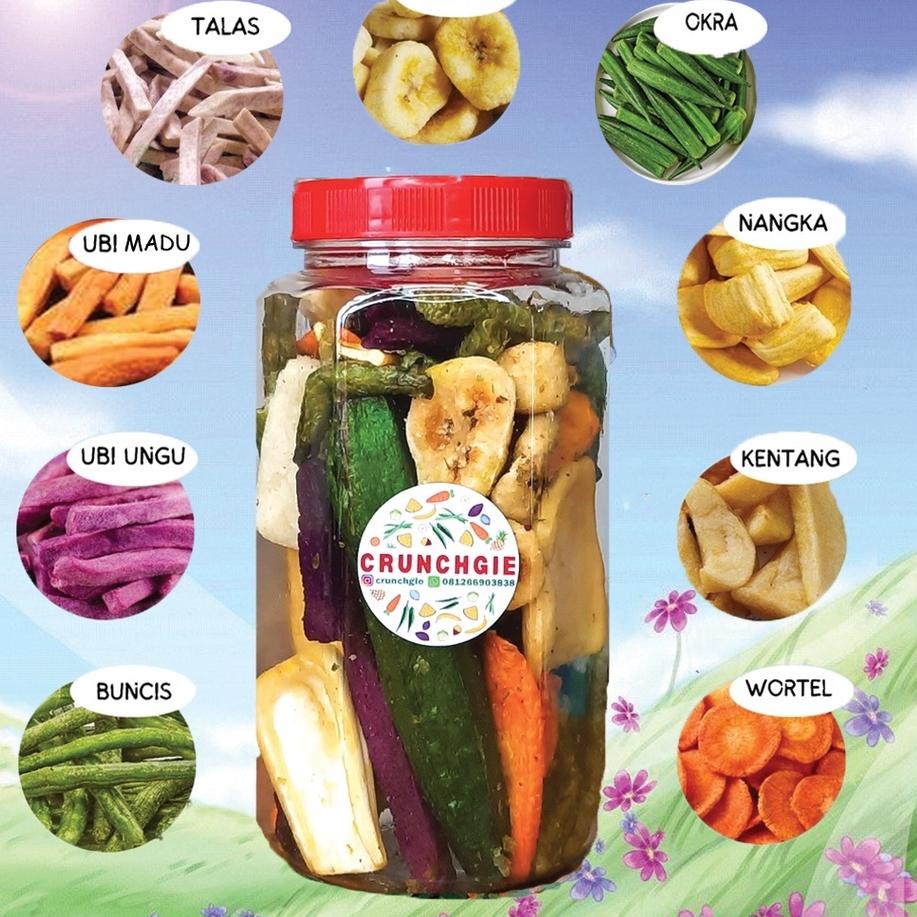 

LKJ-64 Crunchy Veggie Snack ASMR Keripik Sayur Keripik Buah Sayur Krispi Cemilan Diet Snack Sehat Snack Diet 300ml 700ml 1000ml 1L Skuy Beli