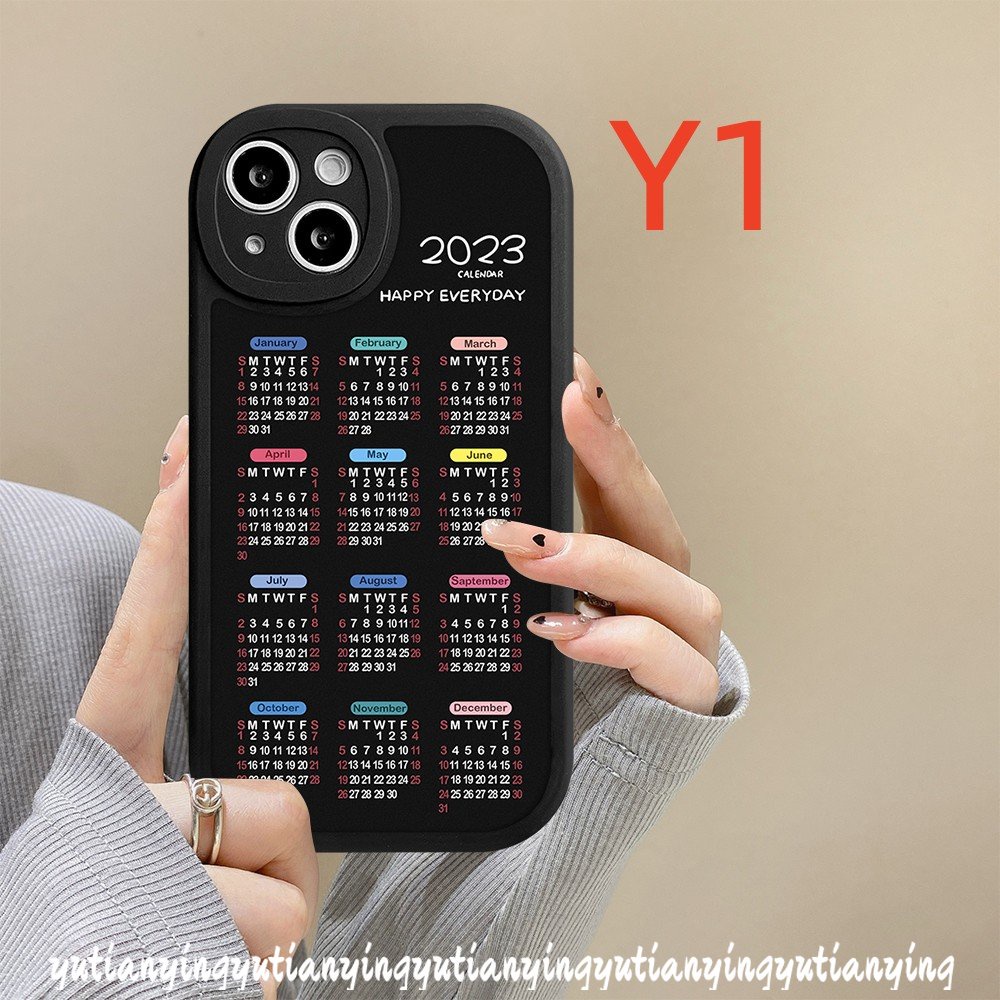 Realme C53 C55 10 Pro Plus C21Y C12 C25 C25S C25Y C17 C21 C35 C31 C30 C30s 9I 8I 7I GT C20 8 8Pro C11 2021 C3 5I 6I 6 5 7 C11 Couple Soft Case 2023 Sarung Belakang Kalender