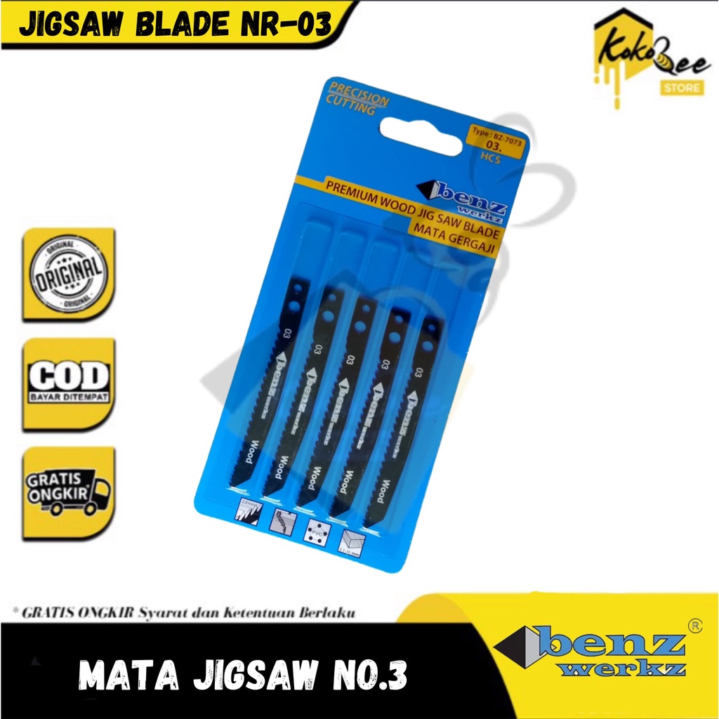 Mata Gergaji Jigsaw Kayu / Jigsaw Blade Benz / Mata Jig Saw No 3 - Mata Gergaji Jigsaw Kayu / Jigsaw
