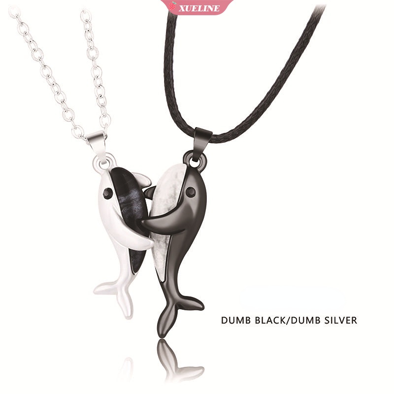Fashion new whale love Pasangan Kalung magnet Pria Dan Wanita Kalung Hadiah Hari Valentine Grosir [ZXL]