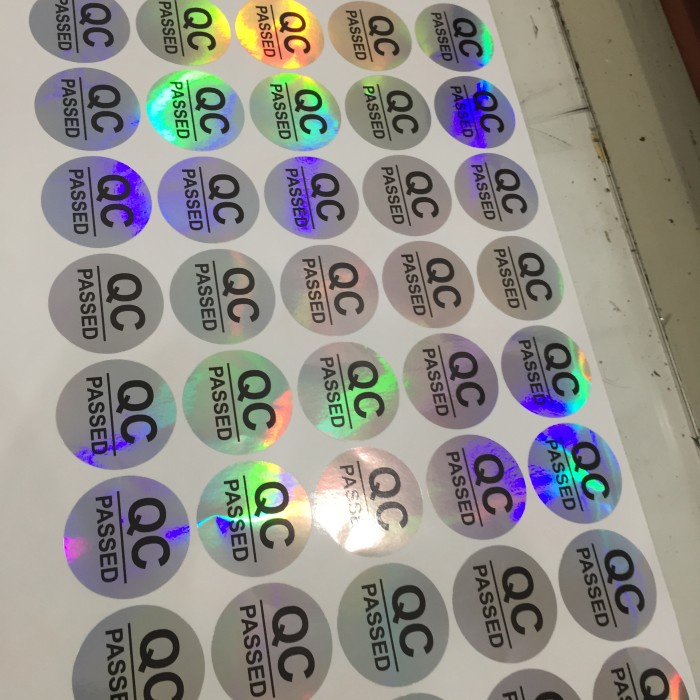 

Sticker Segel Hologram 270pcs bulat 3cm label pelangi qc passed ori