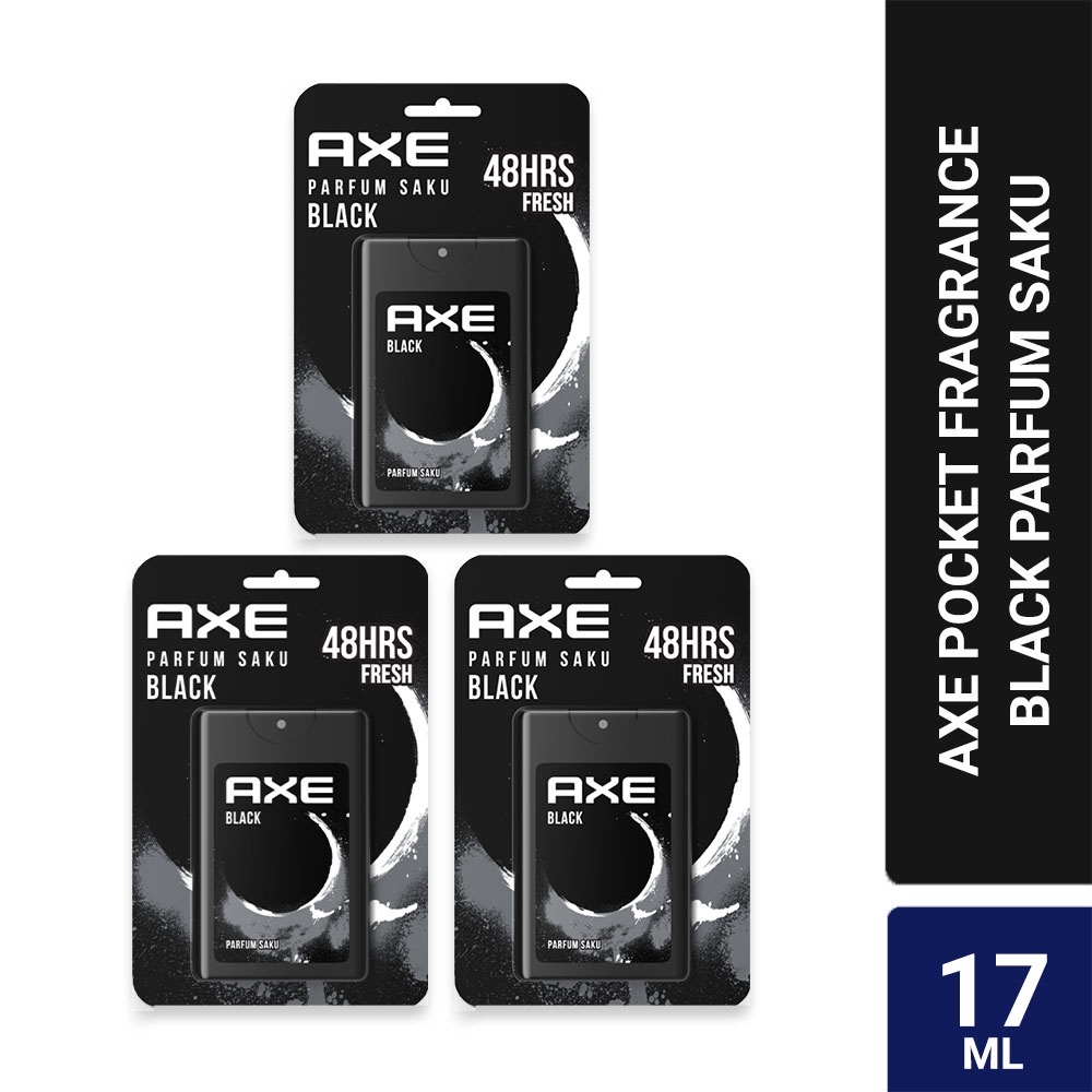 Jual Axe Pocket Fragrance Black Parfum Saku 17ml x 3 pack Shopee