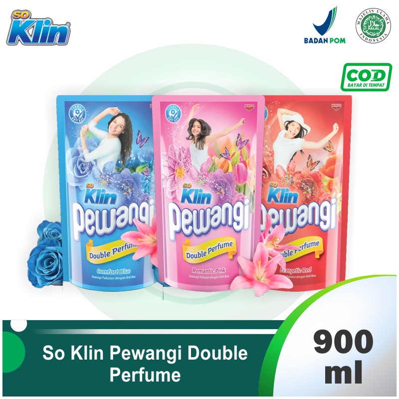 So Klin Pewangi Double Perfume 900ml - Pewangi Pakaian
