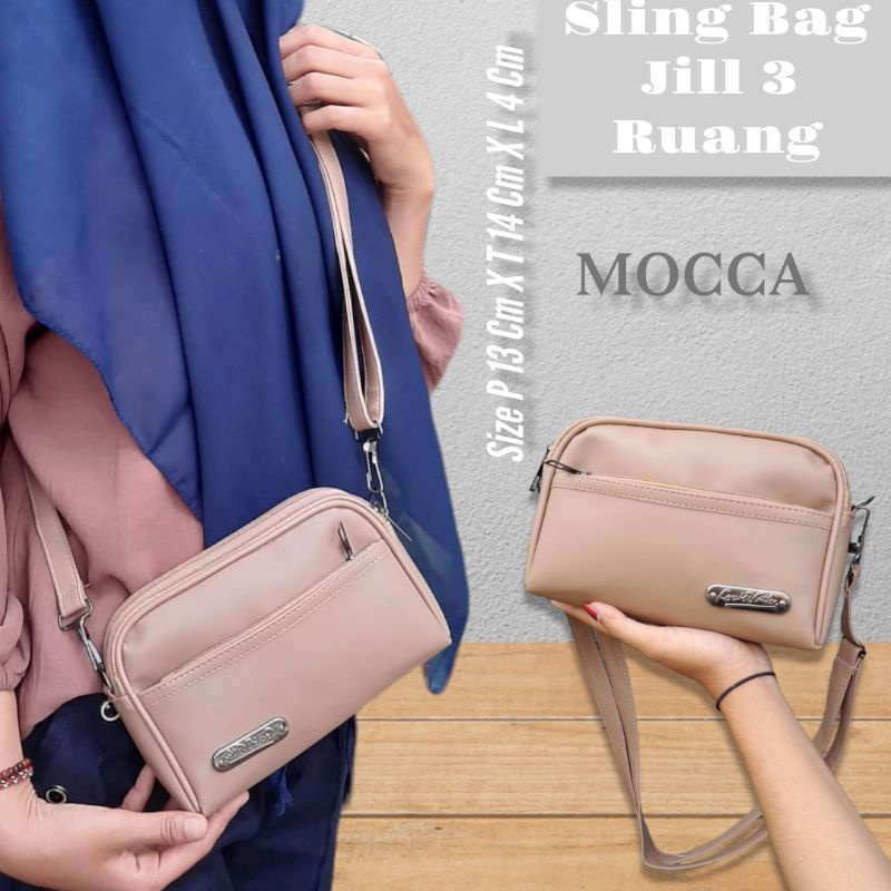 JILL SLINGBAG 3 RUANG SOFT LEMBUT/TAS SLEMPANGJ JILL