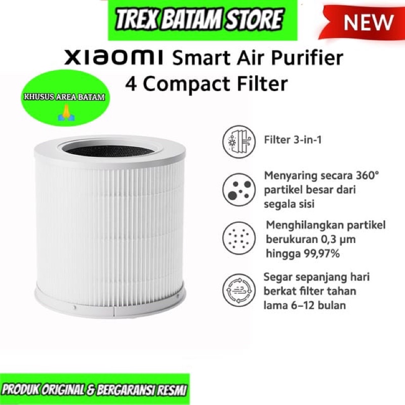 Jual XIAOMI SMART AIR PURIFIER 4 COMPACT FILTER (BATAM) | Shopee Indonesia