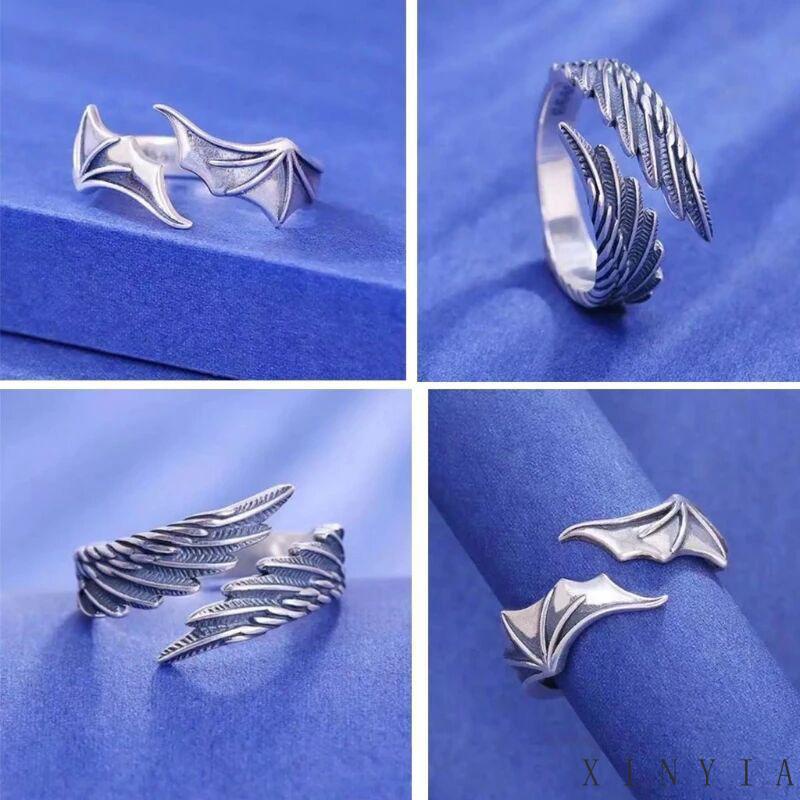 【bayar di tempat】Angle Wing Ring cincin sayap malaikan lucifer devils unisex pria wanita