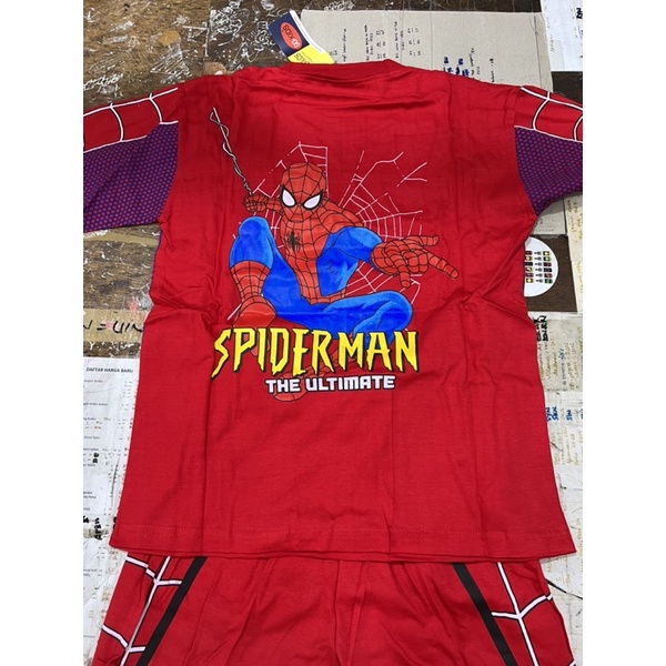 setelan baju celana kostum anak GO KIDS Spiderman panjang