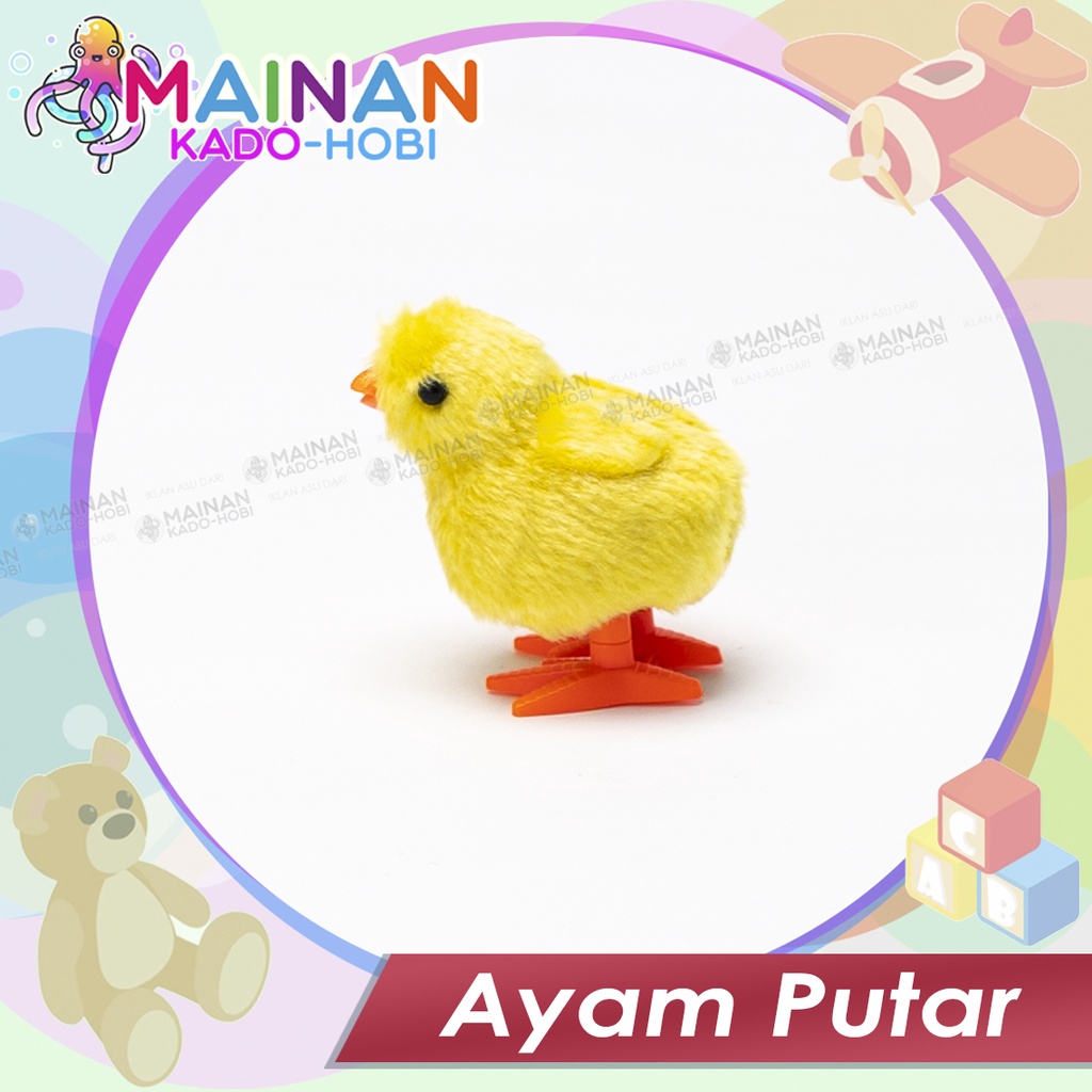 MAINAN ANAK MINIATUR BONEKA AYAM CHICKEN PUTAR