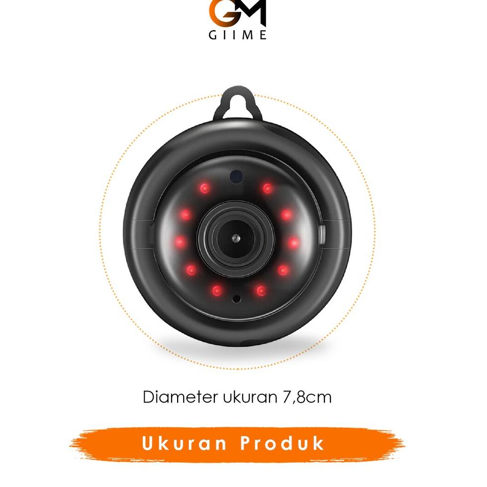 ((No)(V36Y)♥☞) Giime.Id - SPY Cam CCTV Mini WIFI IP Camera HD 720P V380 Infrared Kamera Pengintai Or