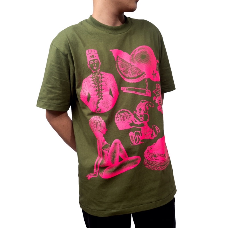 Kamengski - Grafis Nusantara Army/Magenta Short Tee