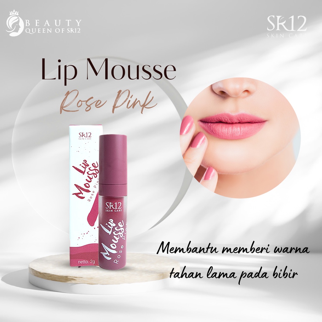 Lip Mousse Cream Rose Pink Matte Lip Mousse Nyaman dan Lembap Melembabkan Bibir Tidak Cracky Lipmousse Lip Stain Cream Lip Cream Lipcream Lip Tint Lipstick Tahan Lama Lipstik Pewarna Bibir Anti Air