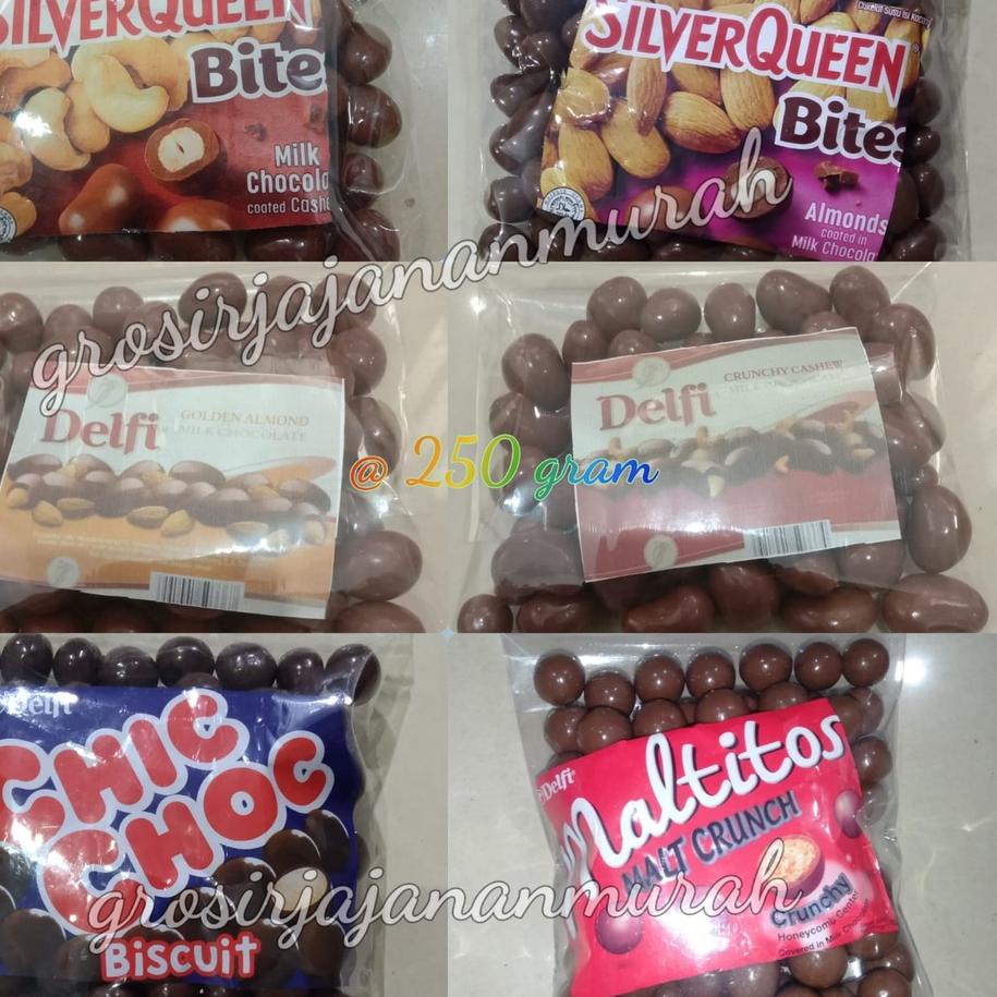 

11.11✔️PROMO COKLAT SILVER QUEEN BITES KACANG MEDE/ ALMOND SILVERQUEEN SNACK COKELAT 250 gr|SQ7