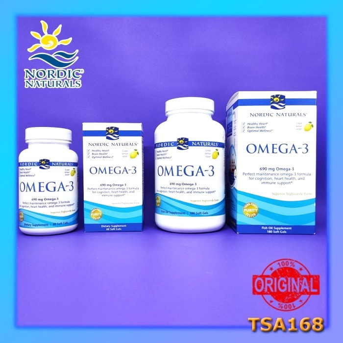 Nordic Naturals Omega-3 690 mg 60 120 180 Softgel Omega 3 ORI - 180 Softgels