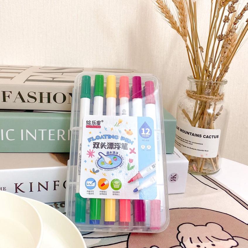 

Kirim Sekarang Set 12 Pcs Warna Magical Water Floating Painting Pen Marker Anak Spidol Pena Lukisan Air Ajaib Kering Papan Tulis Doodle Art Craft DIY Alat Tulis Unik Ready UTS**