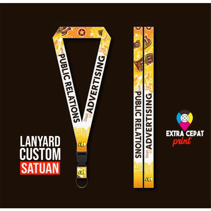 

TERBARU LANYARD CUSTOM DIGITAL PRINT SATUAN 2 Sisi 2 cm / 2.5 cm Code 2809