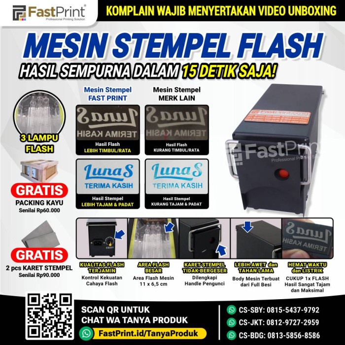 

Stm Mesin Stempel Flash Kilat Premium 10 X 13 Cm Full Plat Besi