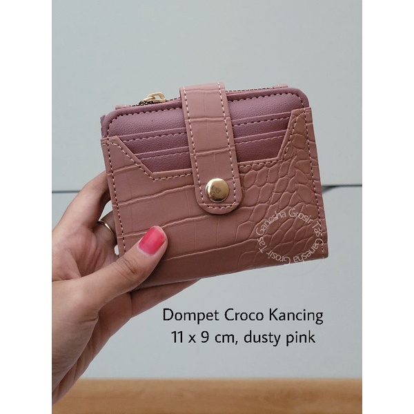 Dompet wanita croco kancing lipat