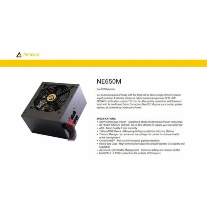 Antec NeoECO MODULAR 650W 80+ Bronze Certified