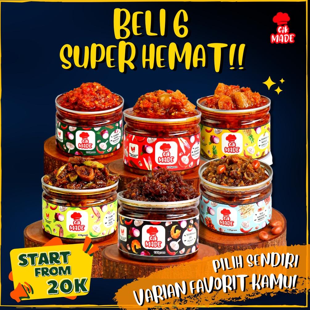 

HOT Product PAKET SUPER HEMAT ISI 6 – SAMBAL CIK MADE